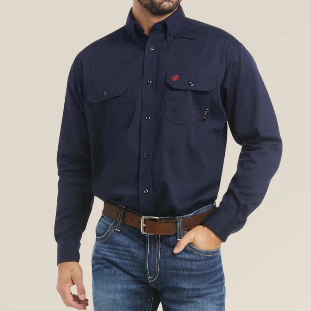 ARIAT NWT FR FIRE RESISTANT Solid Work Shirt Size Large Work Wear Trendy Stylish